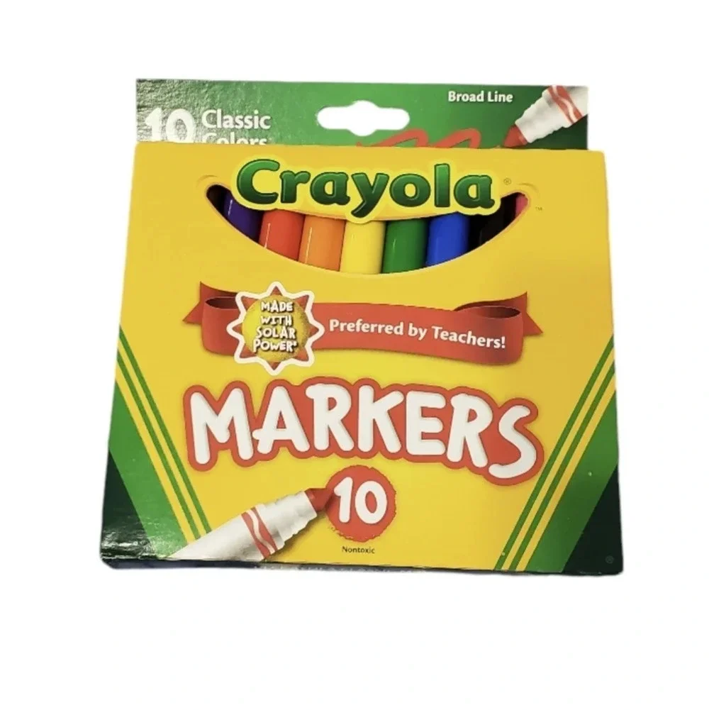 NEW Crayola Broad Line Markers Classic Colors 10 ct. Bundle Of 4 Boxes School